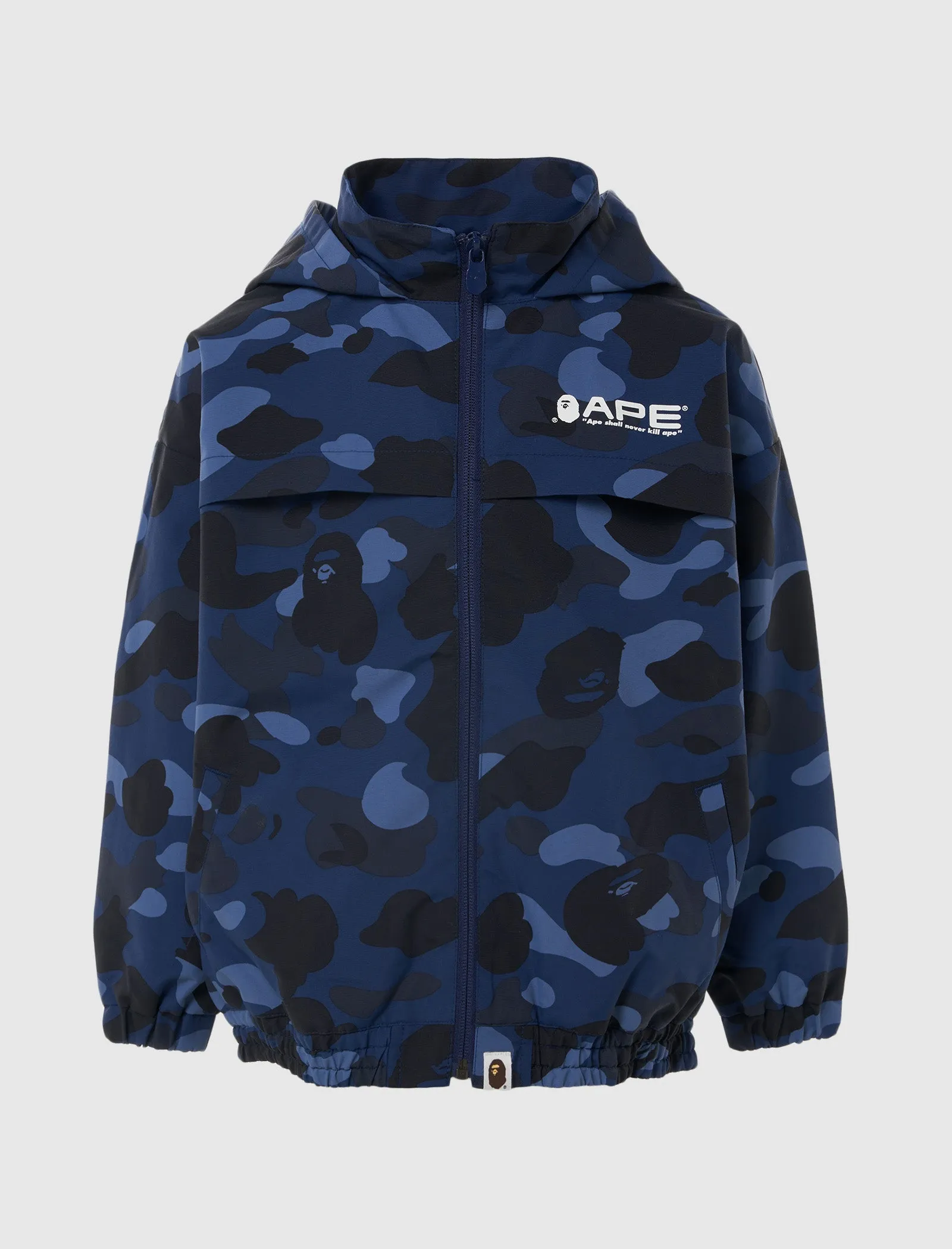 A BATHING APE CAMO HOODIE   NAVY