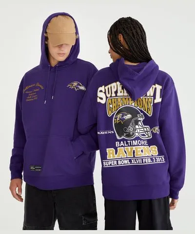 Aeropostale Baltimore Ravens Super Bowl Pullover Hoodie