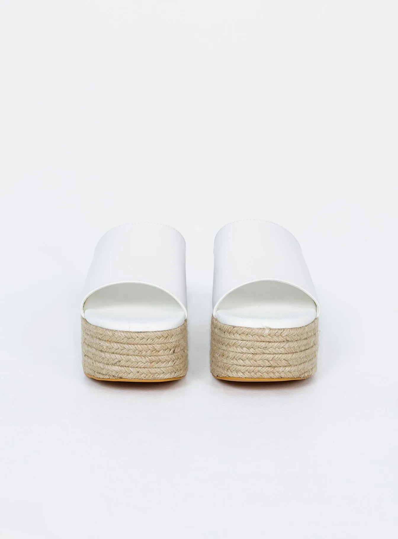 Arton Espadrille Platform Sandals White