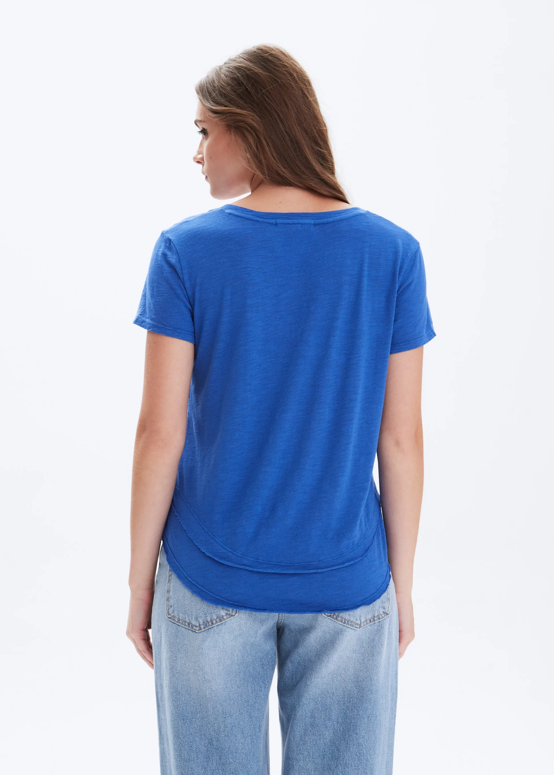 AVA V-NECK MOCK LAYER T-SHIRT