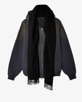 Balenciaga - Men's Scarf Zip-Up Hoodie - (Faded Black)