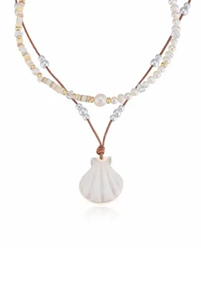 Beach Days Shell Pendant Necklace Set