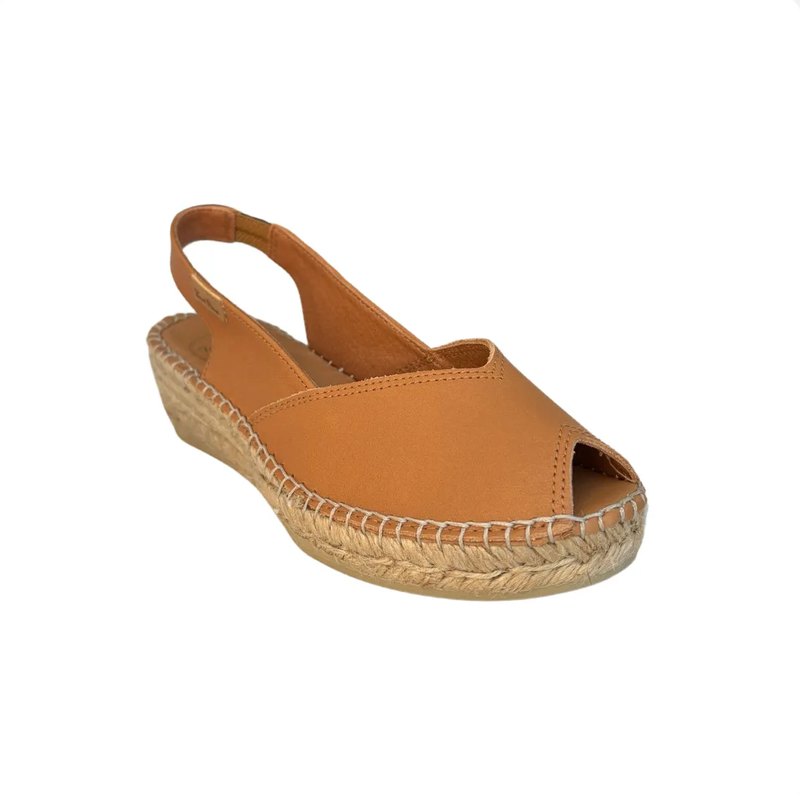 Bernia Tan Leather Espadrille