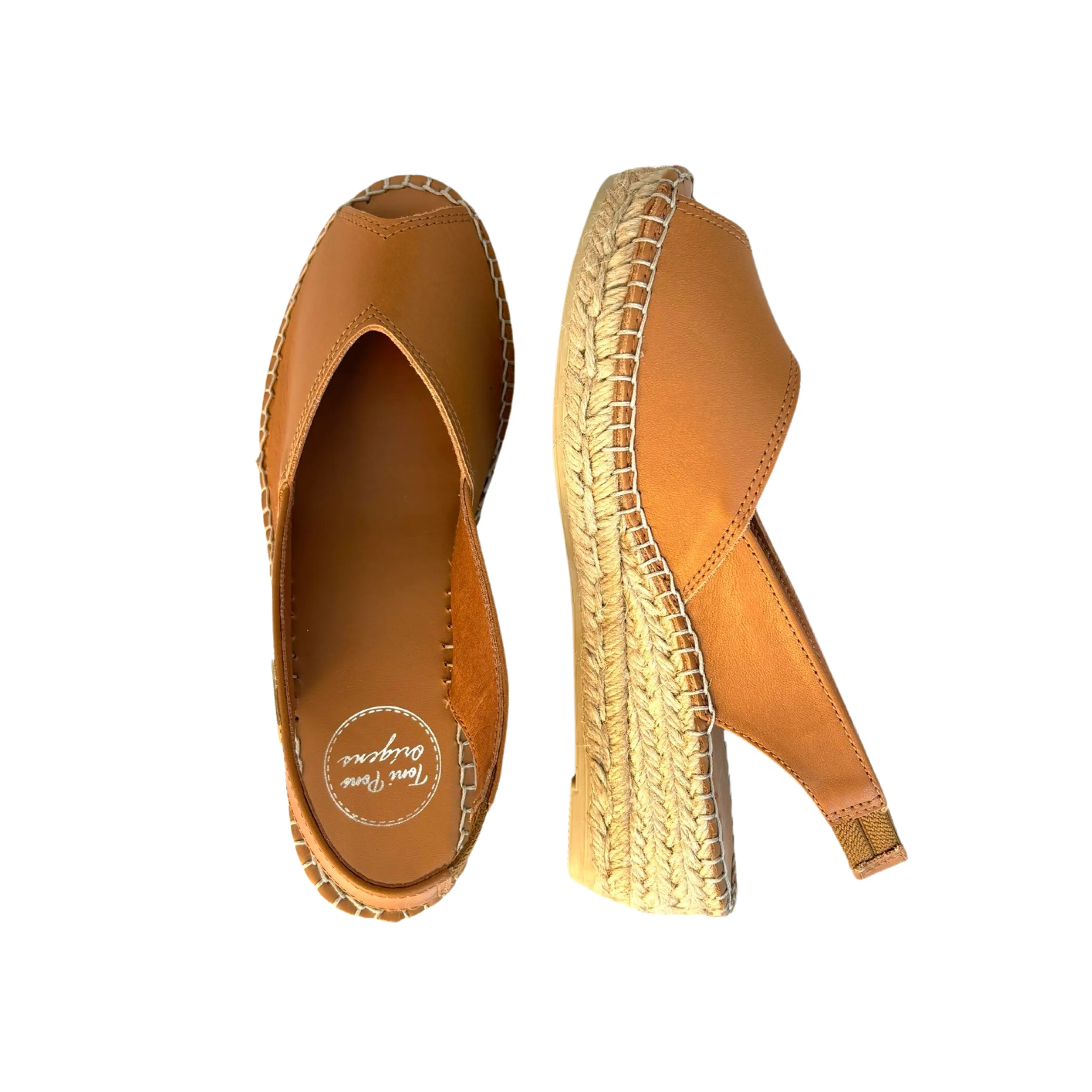 Bernia Tan Leather Espadrille