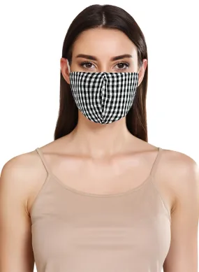 Black And White Check Unisex Face Mask