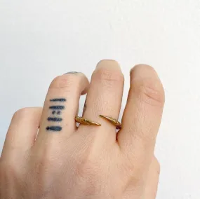 Brass 2 Claw Ring