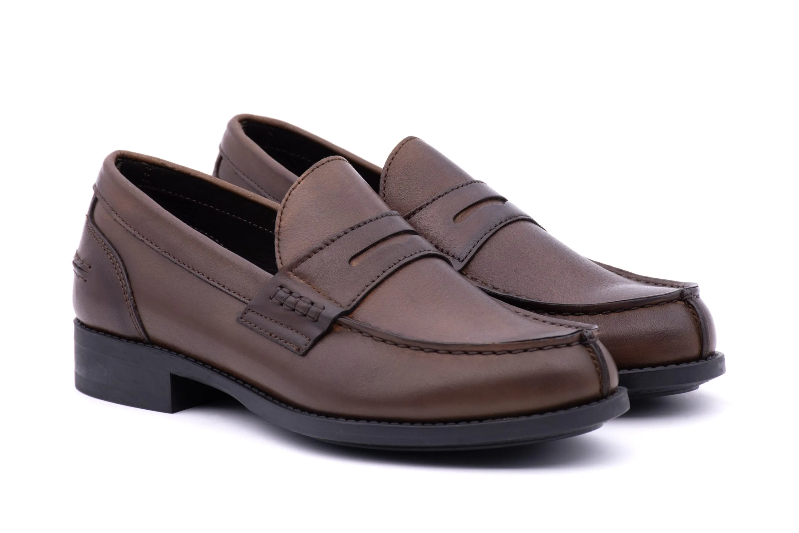 Brushed Leather College Loafer