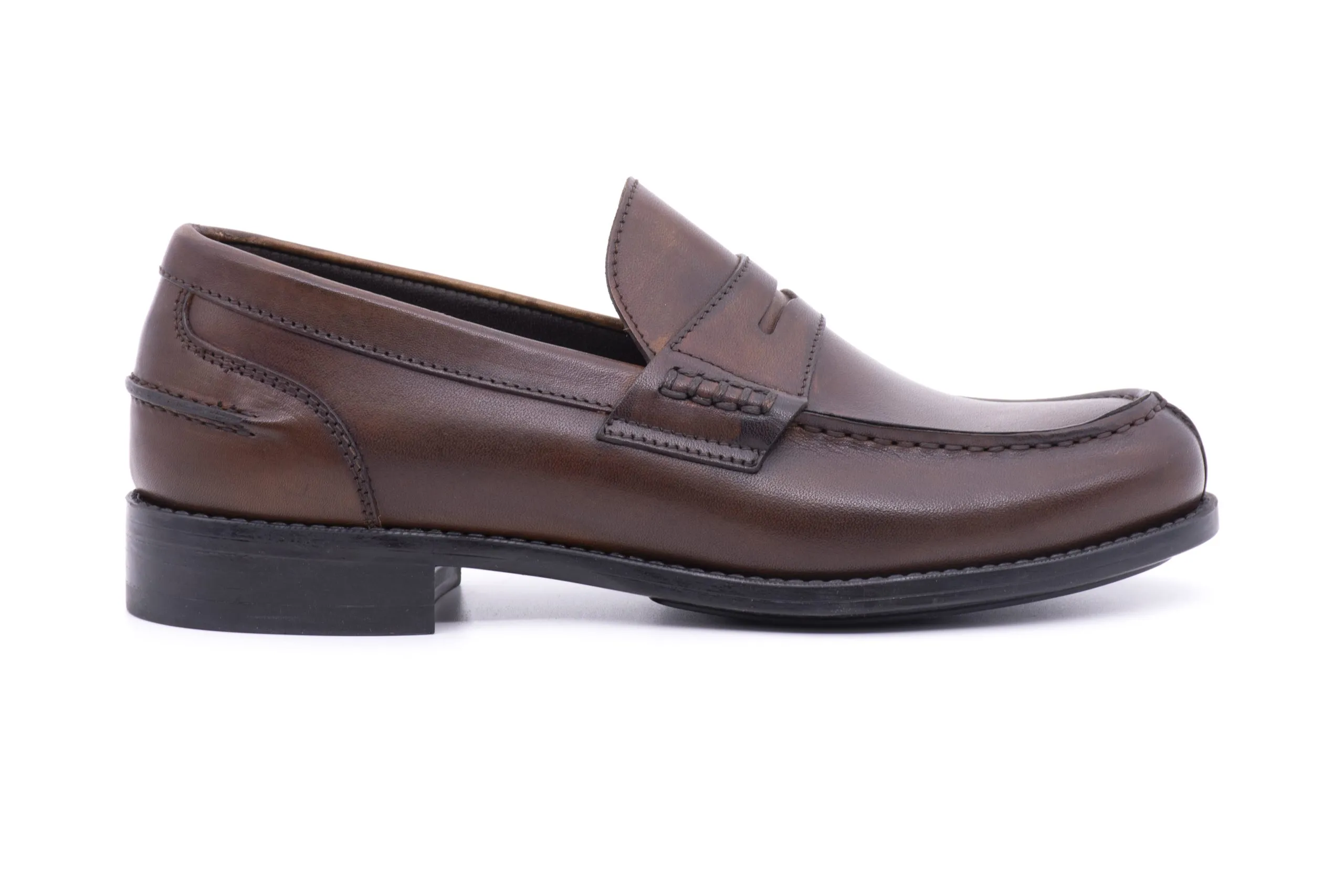 Brushed Leather College Loafer