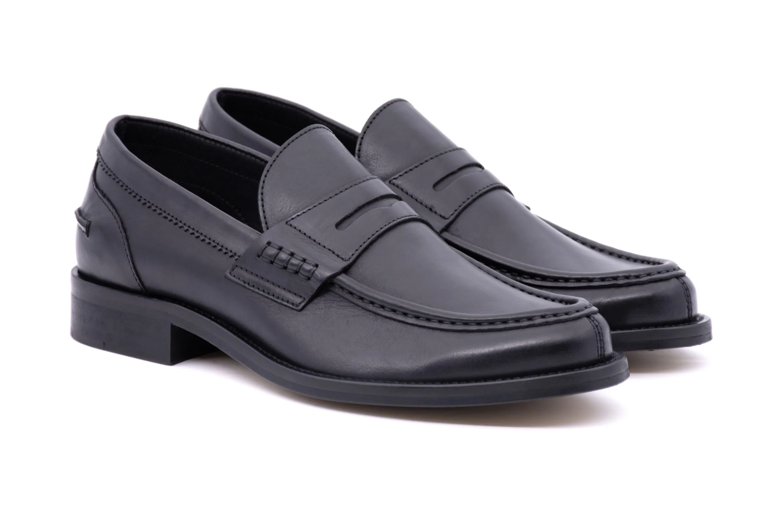 Brushed Loafer with Leather Sole