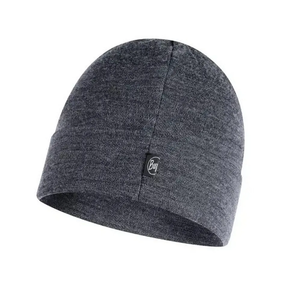 Buff Merino Heavyweight Beanie Hat Grey