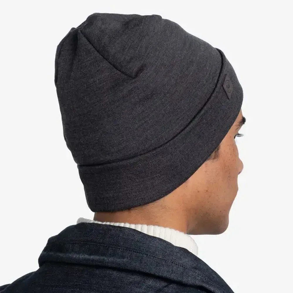 Buff Merino Heavyweight Beanie Hat Grey