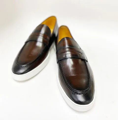 Calfskin Slip On Loafer Chestnut