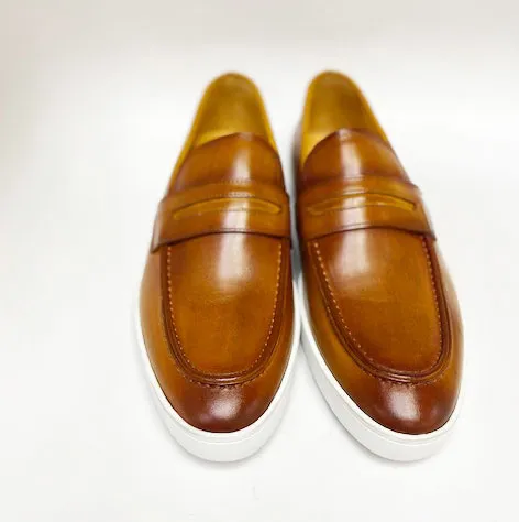 Calfskin Slip On Loafer Cognac