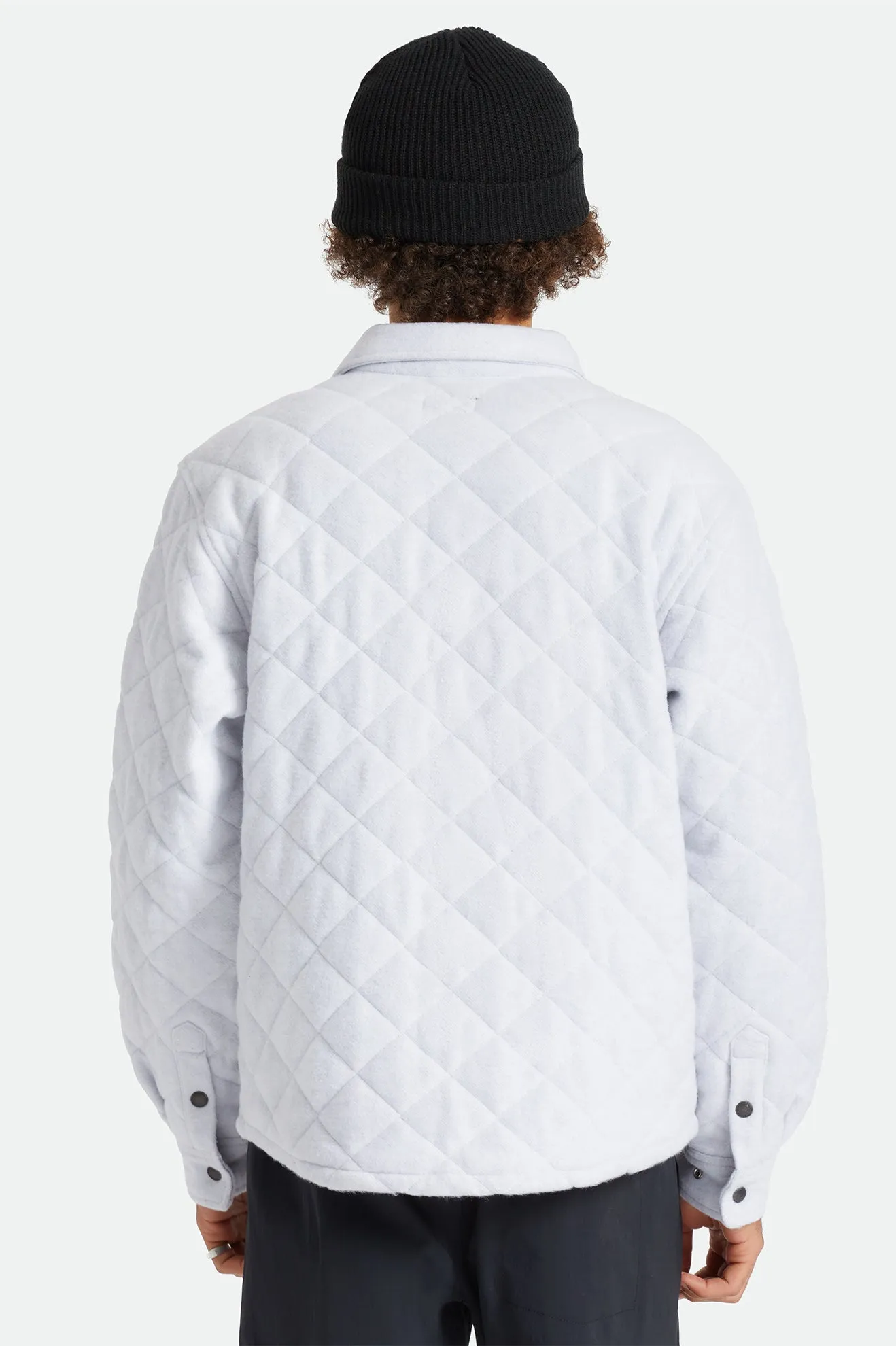 Cass Quilted Fleece Jacket - Heather Grey