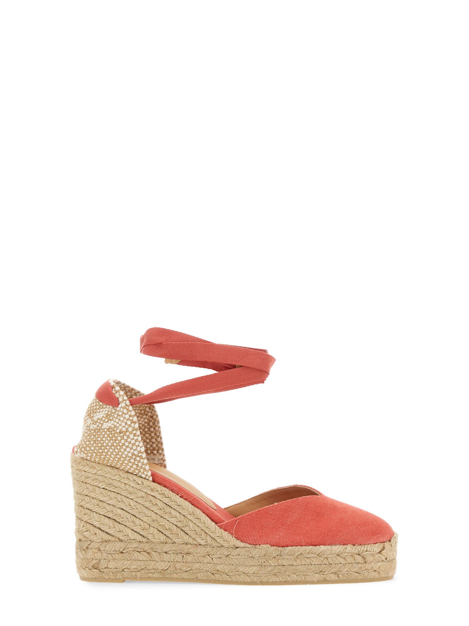 CASTANER    CLEAR COTTON CANVAS ESPADRILLE WITH WEDGE