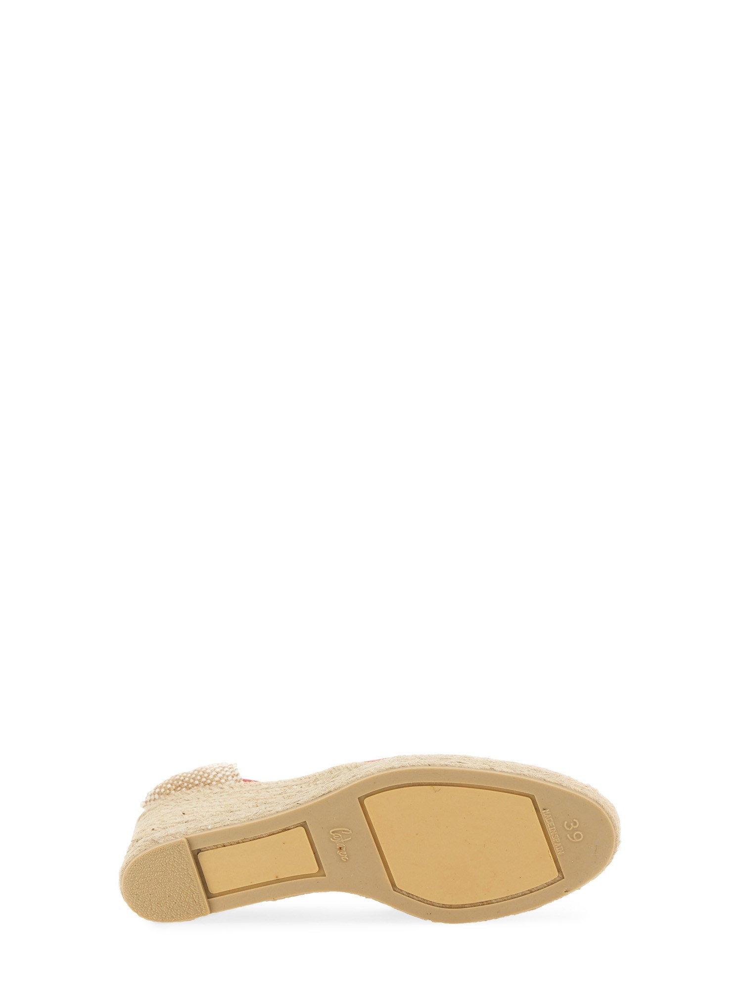 CASTANER    CLEAR COTTON CANVAS ESPADRILLE WITH WEDGE