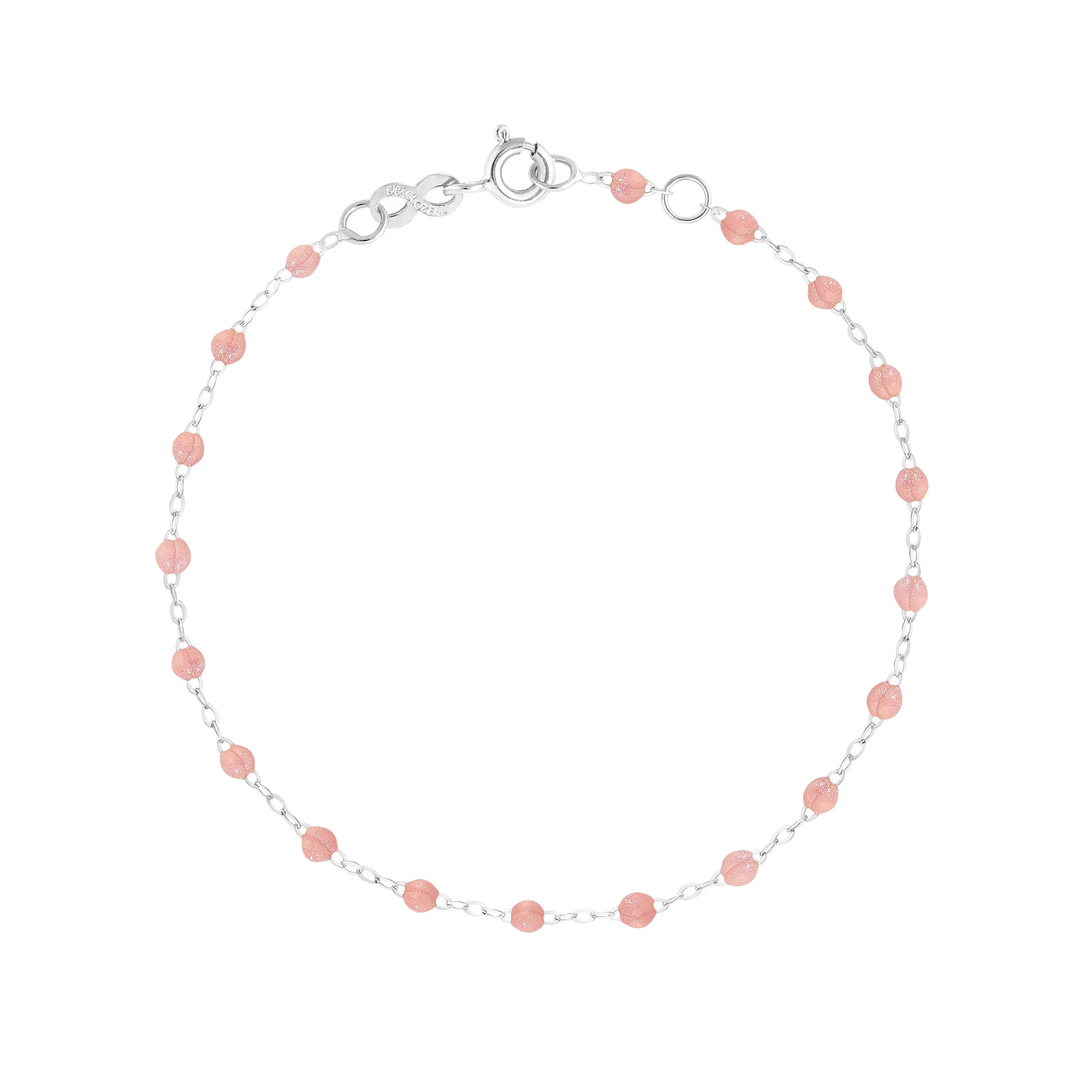 Classic Gigi Blush bracelet, White Gold, 6.7