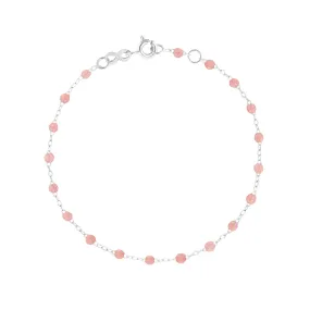 Classic Gigi Blush bracelet, White Gold, 6.7