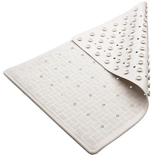 Compass Small Rubber Bath Bathroom Toilet Mat 340x520mm Anti-Slip Grip Pack 4