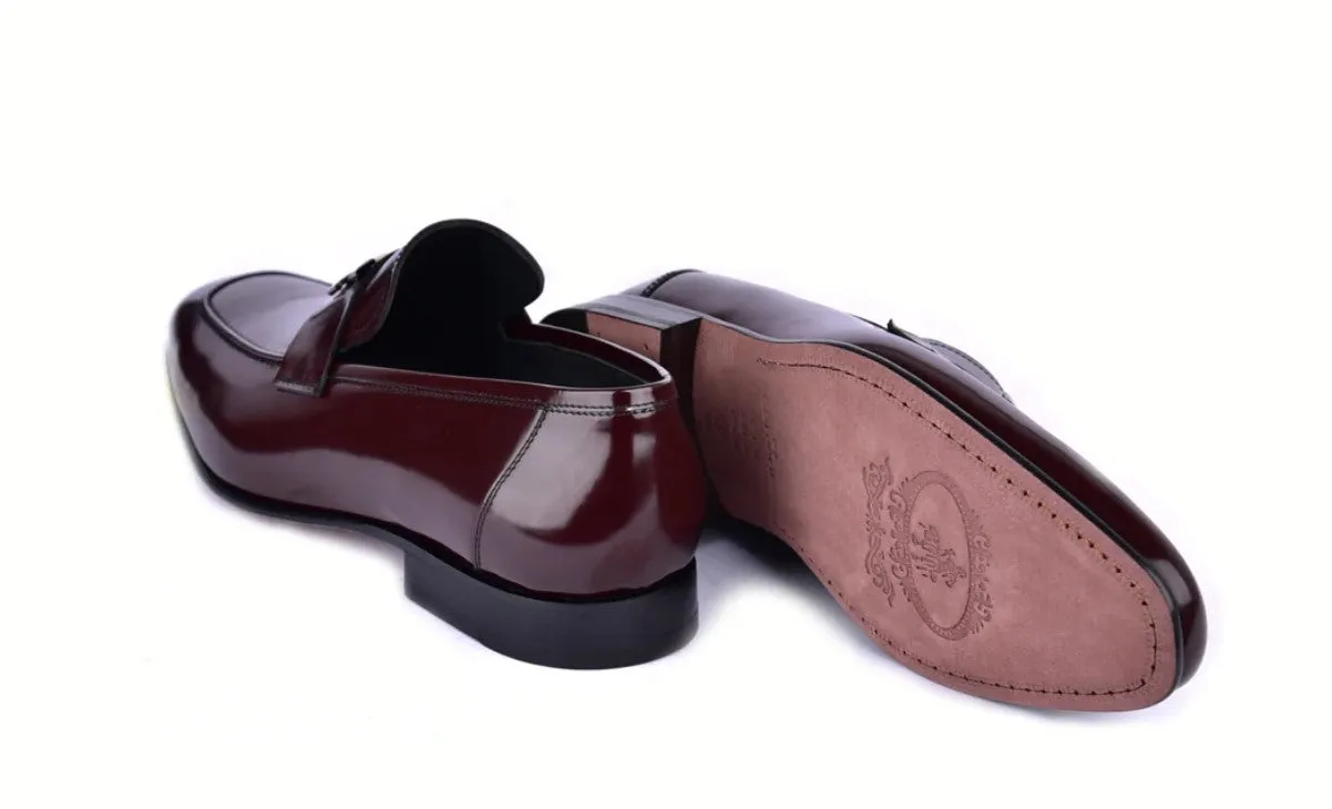 Corrente High Gloss Calfskin Loafer Burgundy