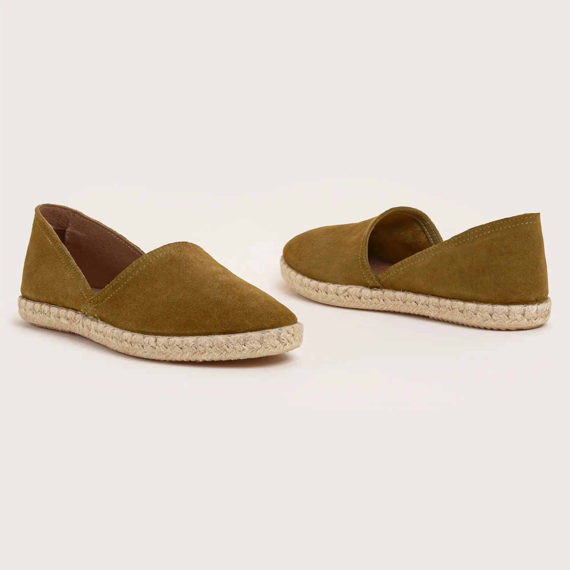 Cresent Suede Espadrille - Olive