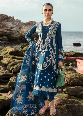 Crimson By Saira Shakira Embroidered Lawn 3 Piece Unstitched Suit CSS24EL D-1B LOLITA - LAPIS