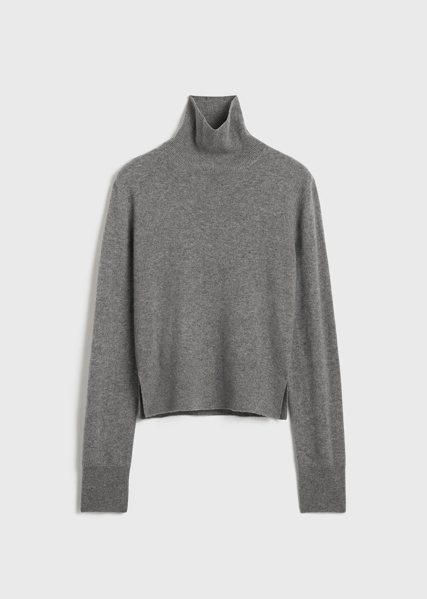 Cropped turtleneck grey melange