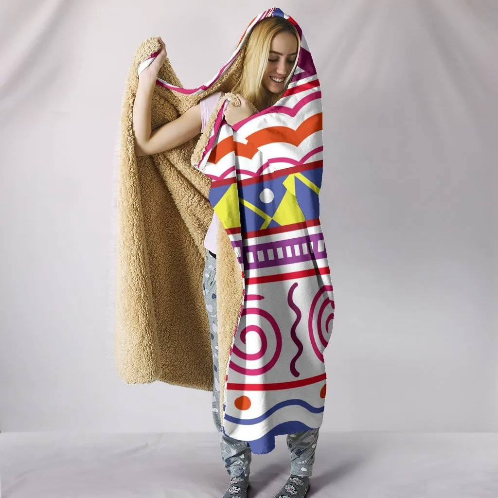 Customised Hoodie Blanket Swirly Tribal Pattern