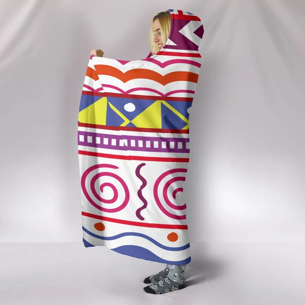 Customised Hoodie Blanket Swirly Tribal Pattern