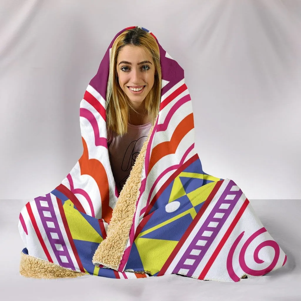 Customised Hoodie Blanket Swirly Tribal Pattern