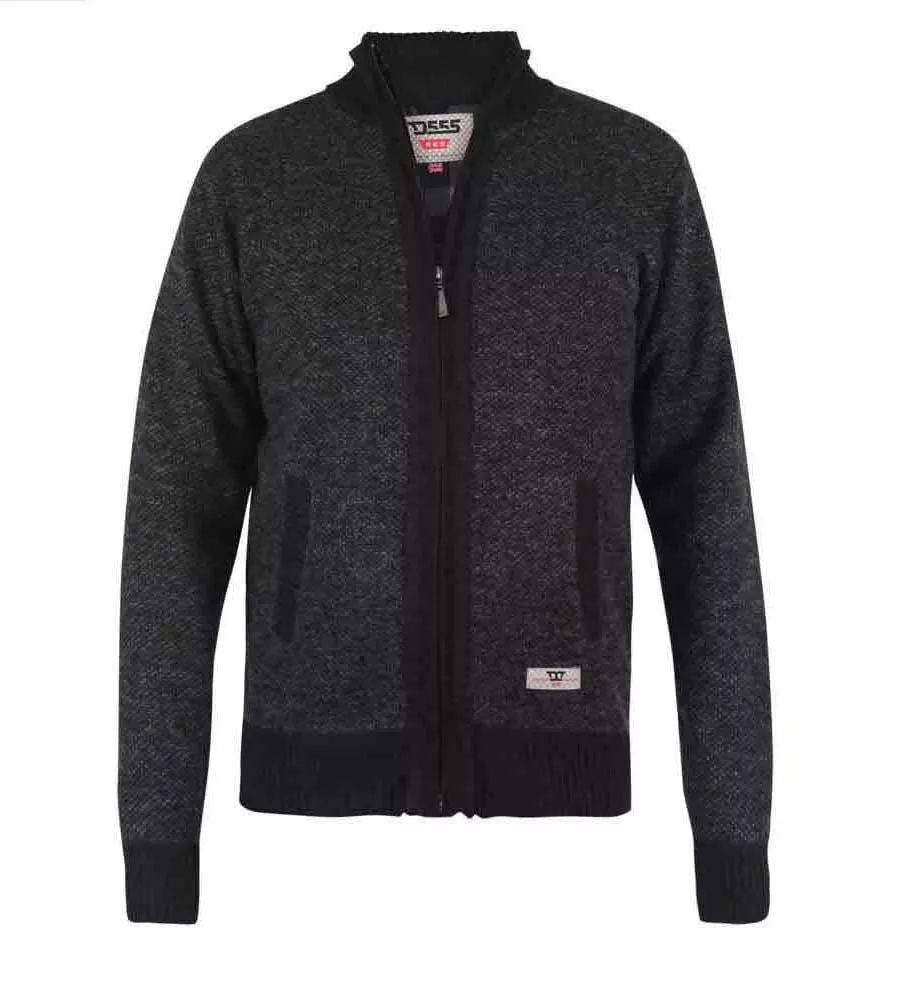 D555 Big Mens Full Zipper Jumper With Bonded Fleece Lining (CAVENDISH)