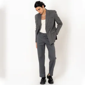 Dark Grey Loose Fit Men's Suit