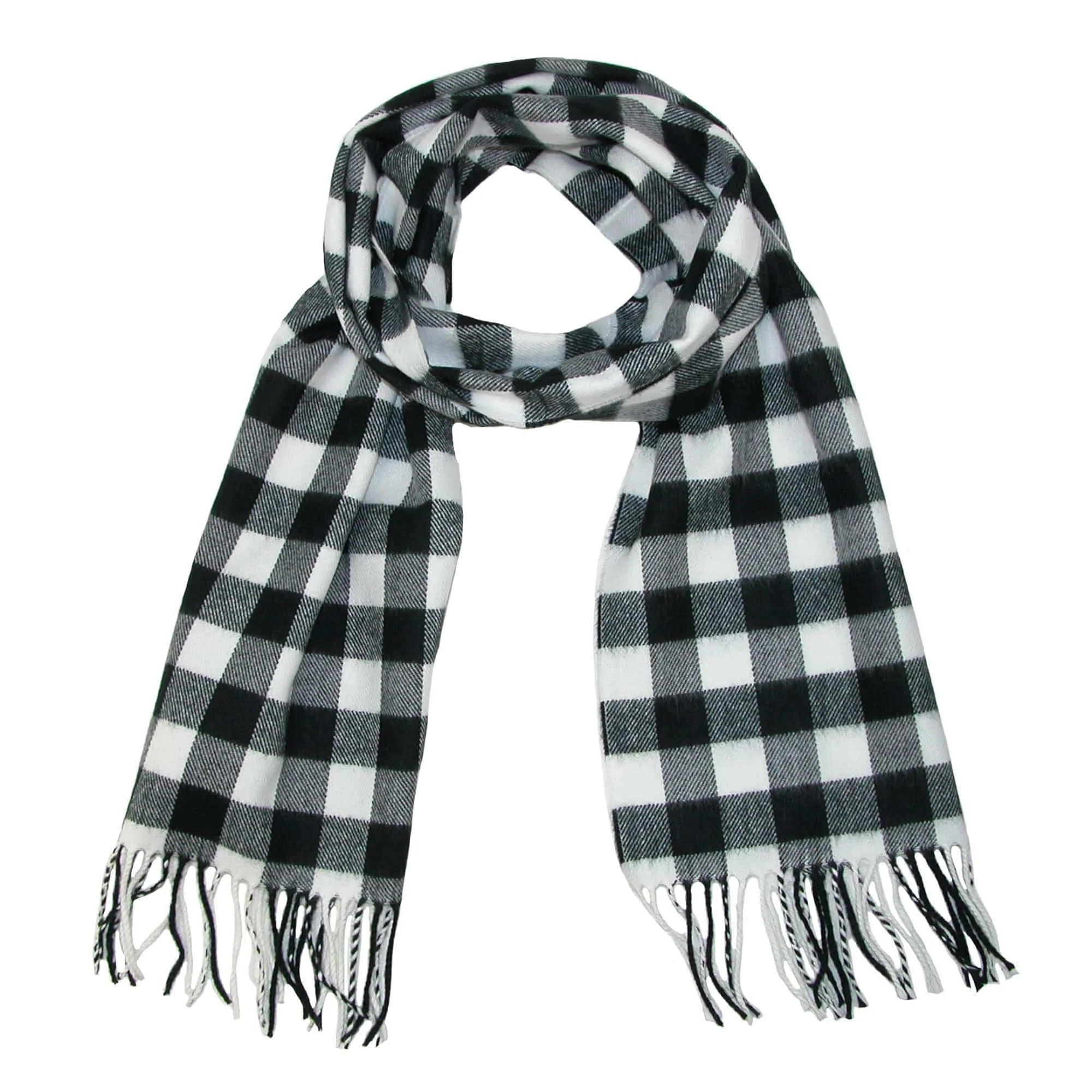 David & Young Softer Than Cashmere Buffalo Plaid Winter Scarf