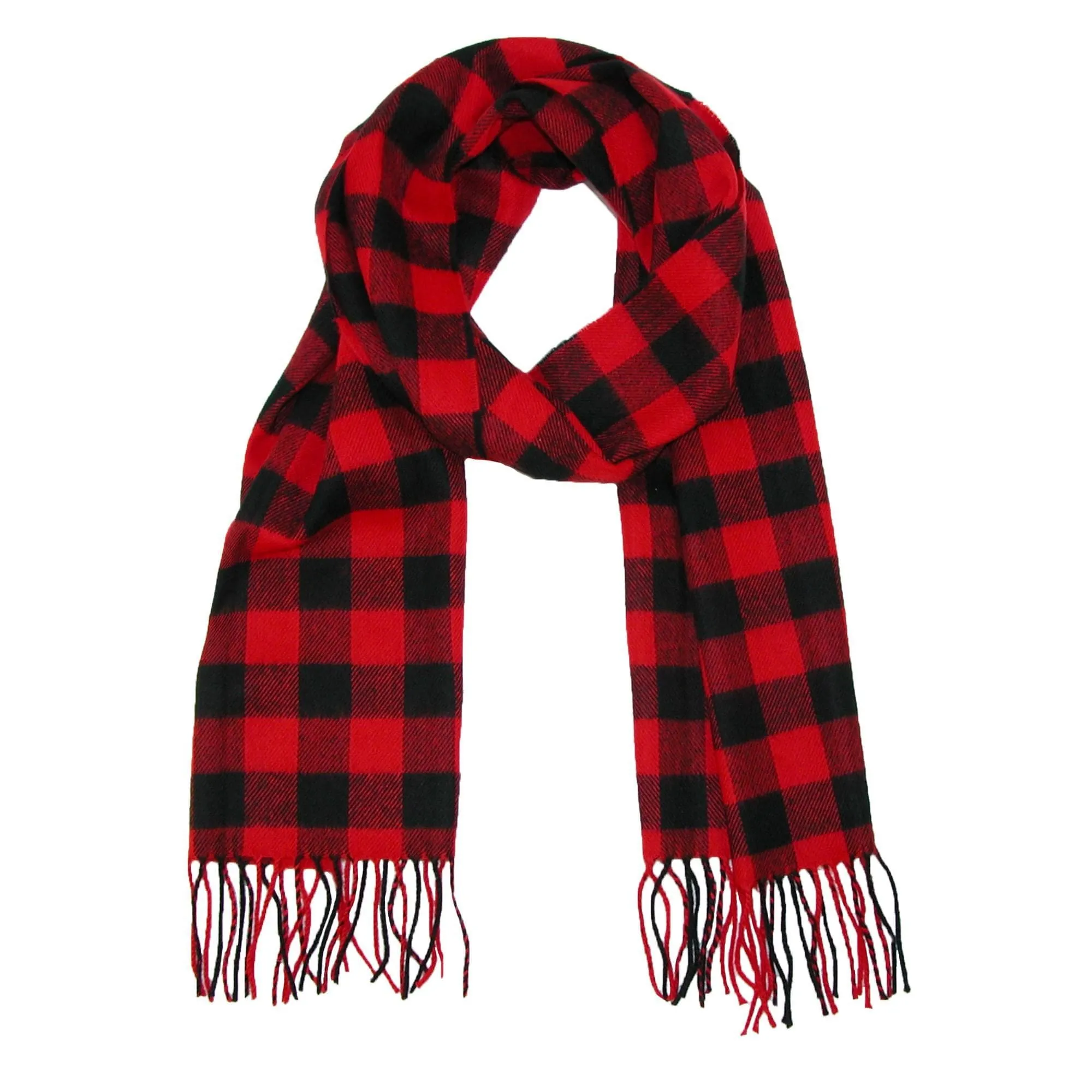 David & Young Softer Than Cashmere Buffalo Plaid Winter Scarf