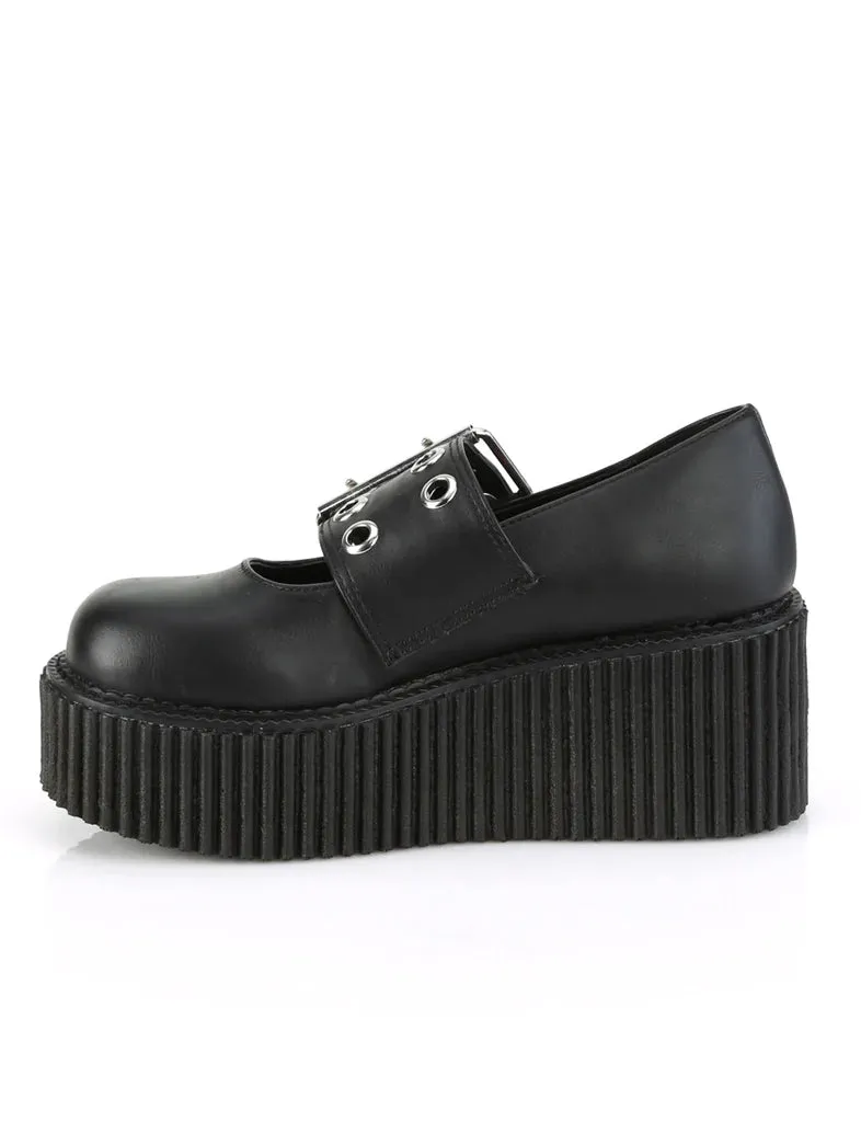 DEMONIA CREEPER-230 - BLACK VEGAN LEATHER  PRE ORDER 