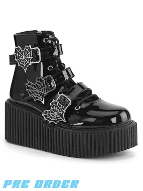 DEMONIA CREEPER-260 - BLACK PATENT PRE ORDER 