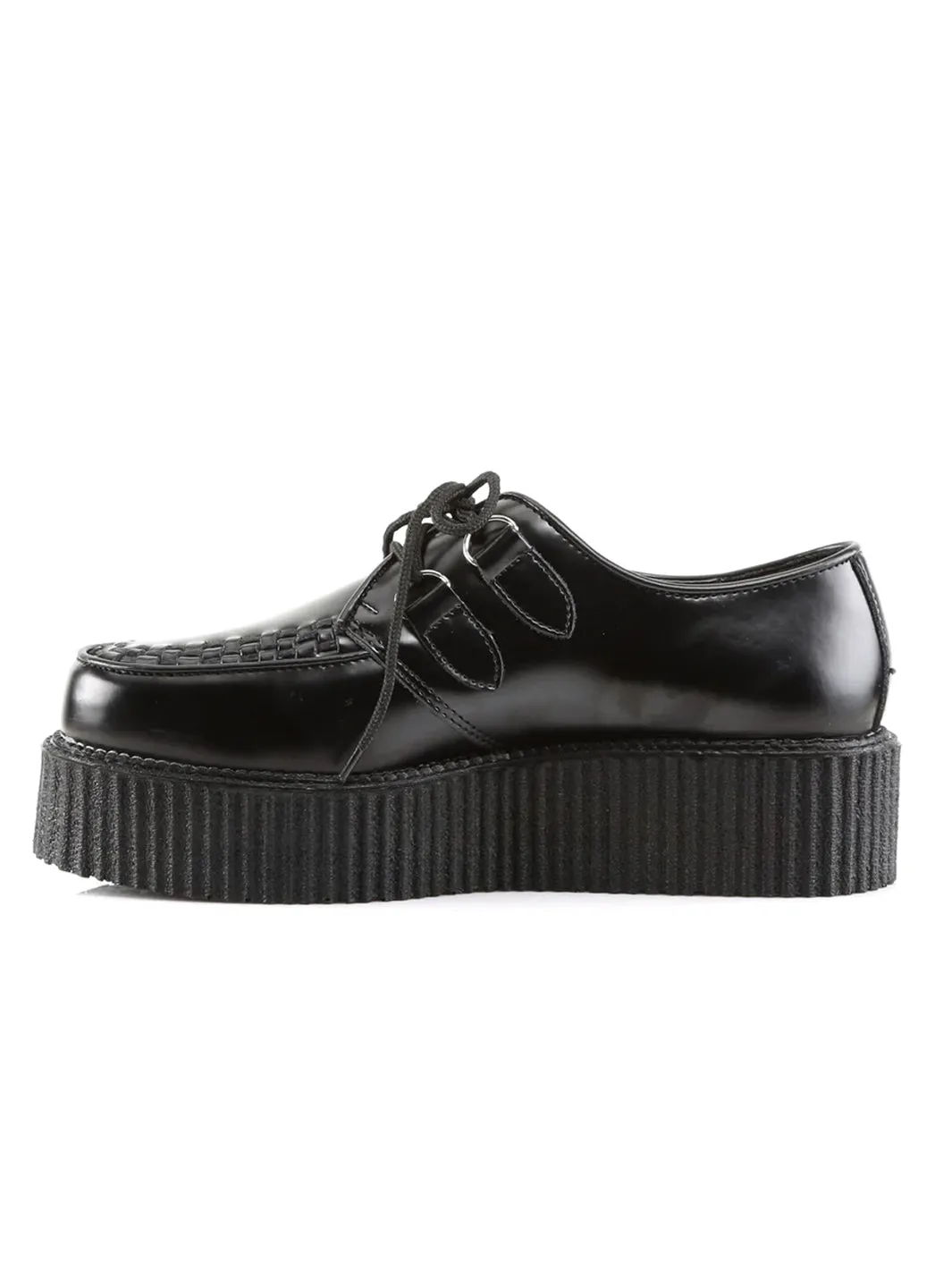 DEMONIA CREEPER-402 - BLACK VEGAN LEATHER  PRE ORDER 