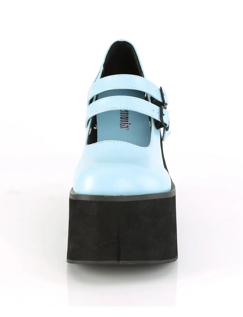 DEMONIA KERA-08 PLATFORM MARYJANES - BLUE VEGAN LEATHER  PRE ORDER 