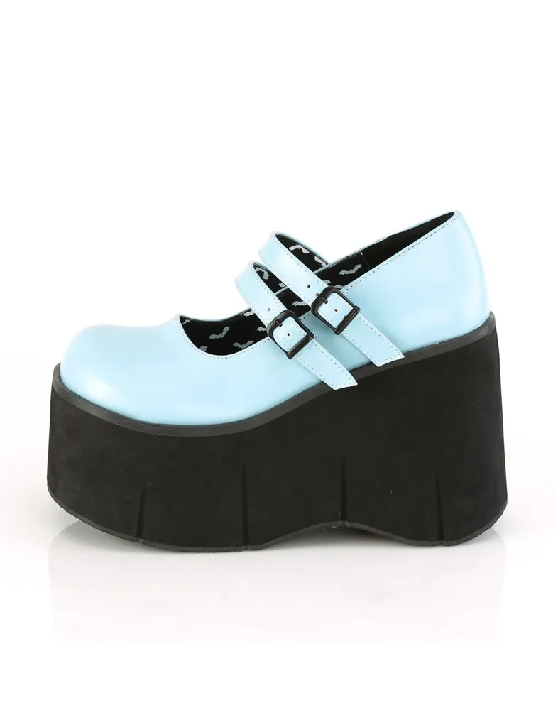 DEMONIA KERA-08 PLATFORM MARYJANES - BLUE VEGAN LEATHER  PRE ORDER 