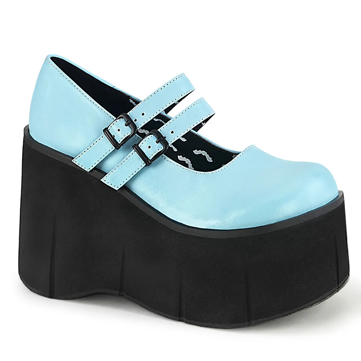 DEMONIA KERA-08 PLATFORM MARYJANES - BLUE VEGAN LEATHER  PRE ORDER 