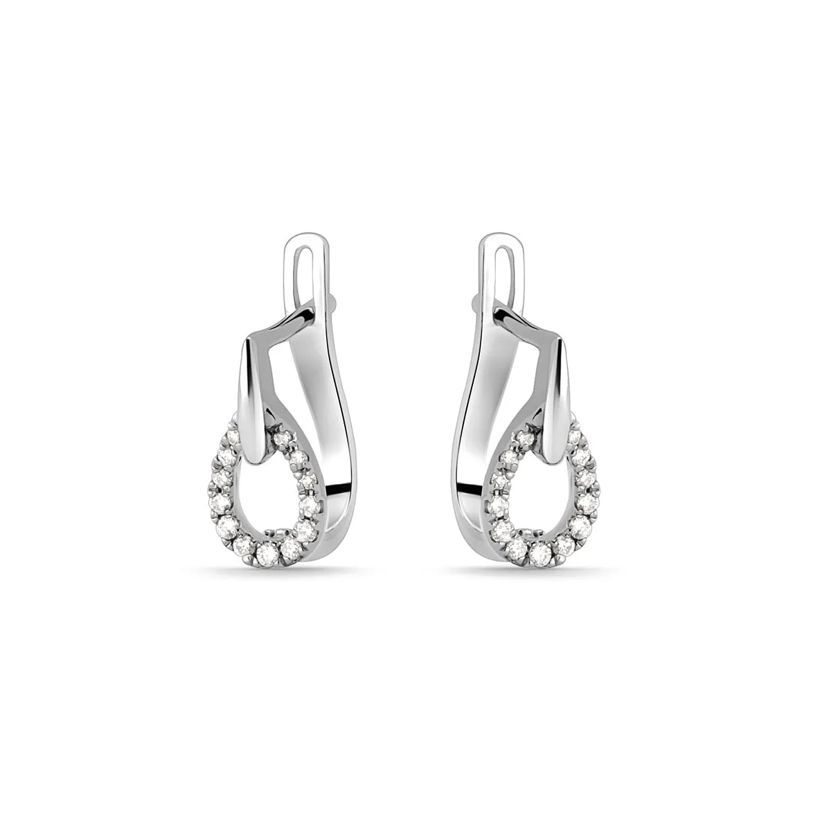 Diamond Coil Huggie Earrings