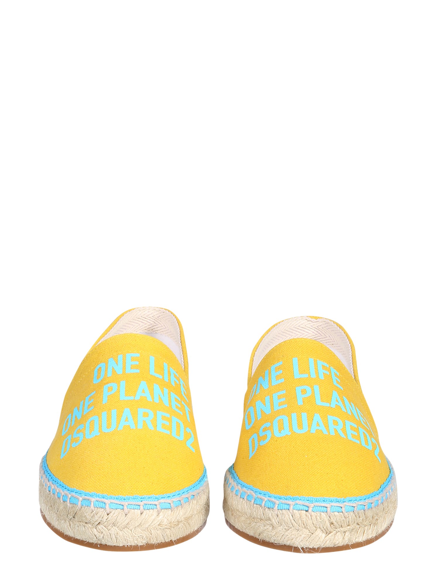 DSQUARED    ONE LIFE ONE PLANET PRINT ORGANIC CANVAS ESPADRILLE