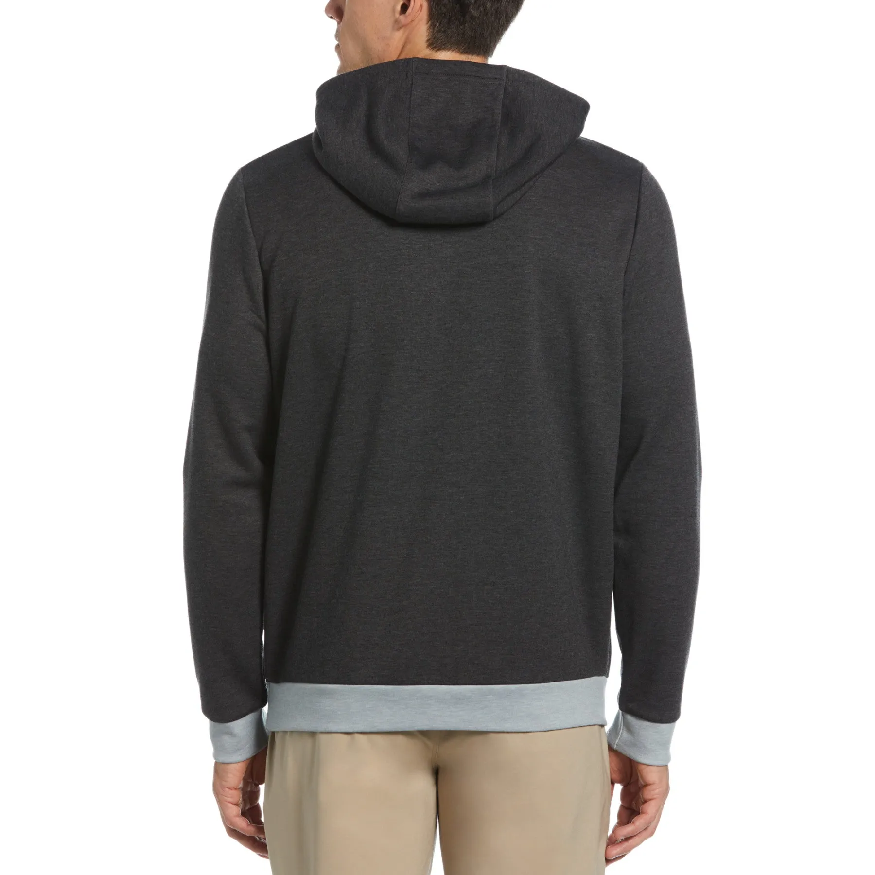 Earl Colour Block Golf Hoodie In Dark Caviar Heather