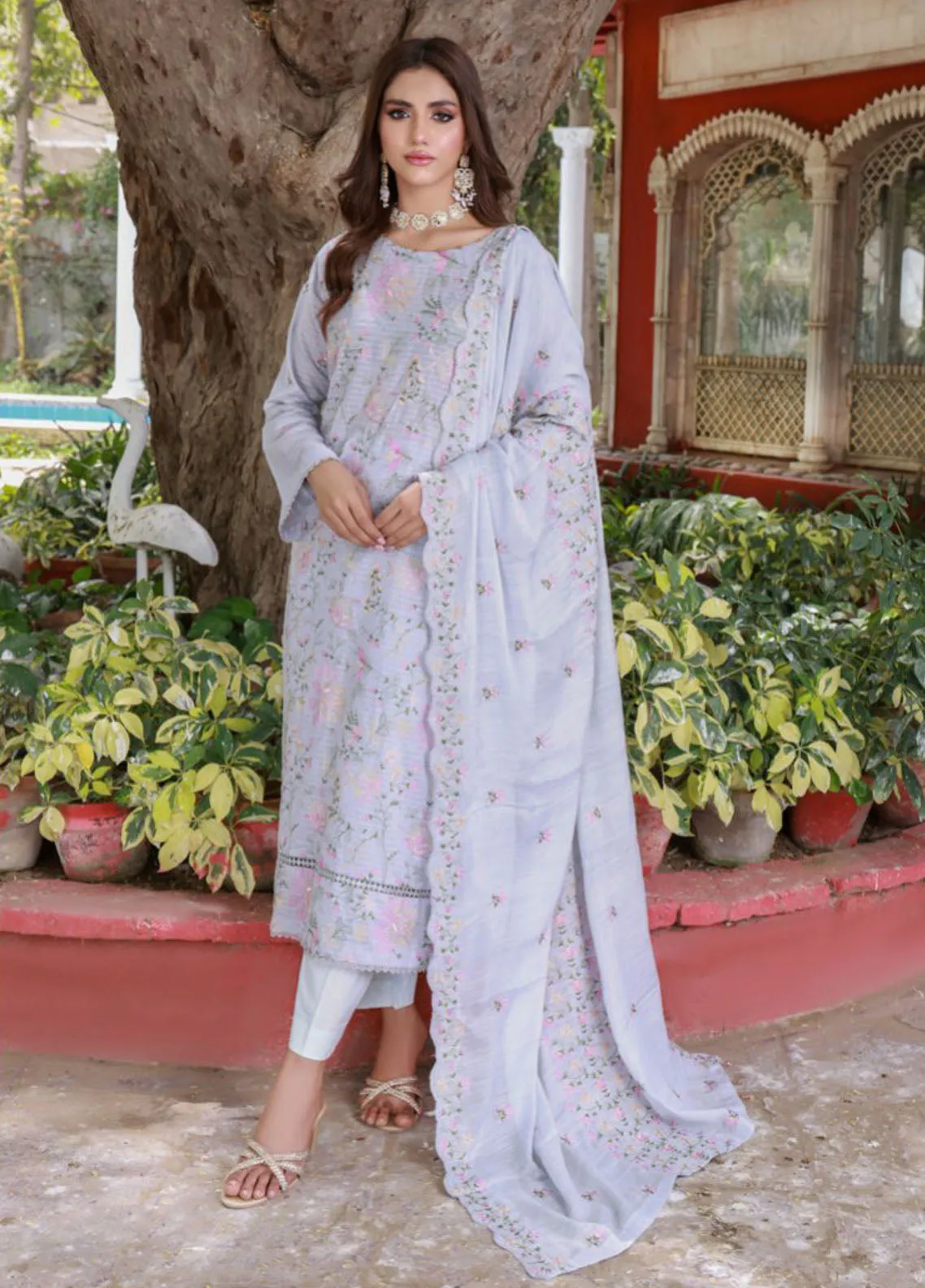 Edition Bareeze By Schick Embroidered Slub Lawn 3 Piece Unstitched Suit SDH24EBESL D-03