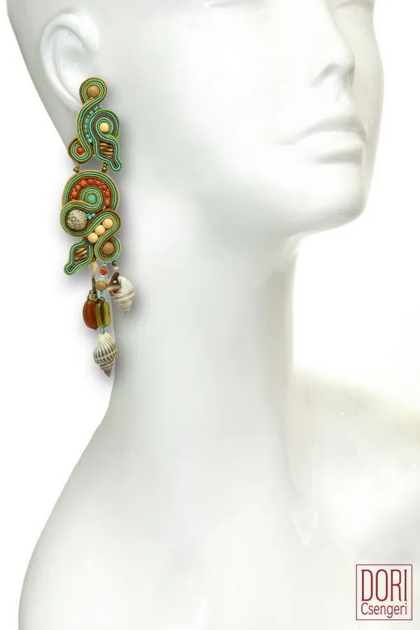 Eilat Resort Showstopper Shell Earrings