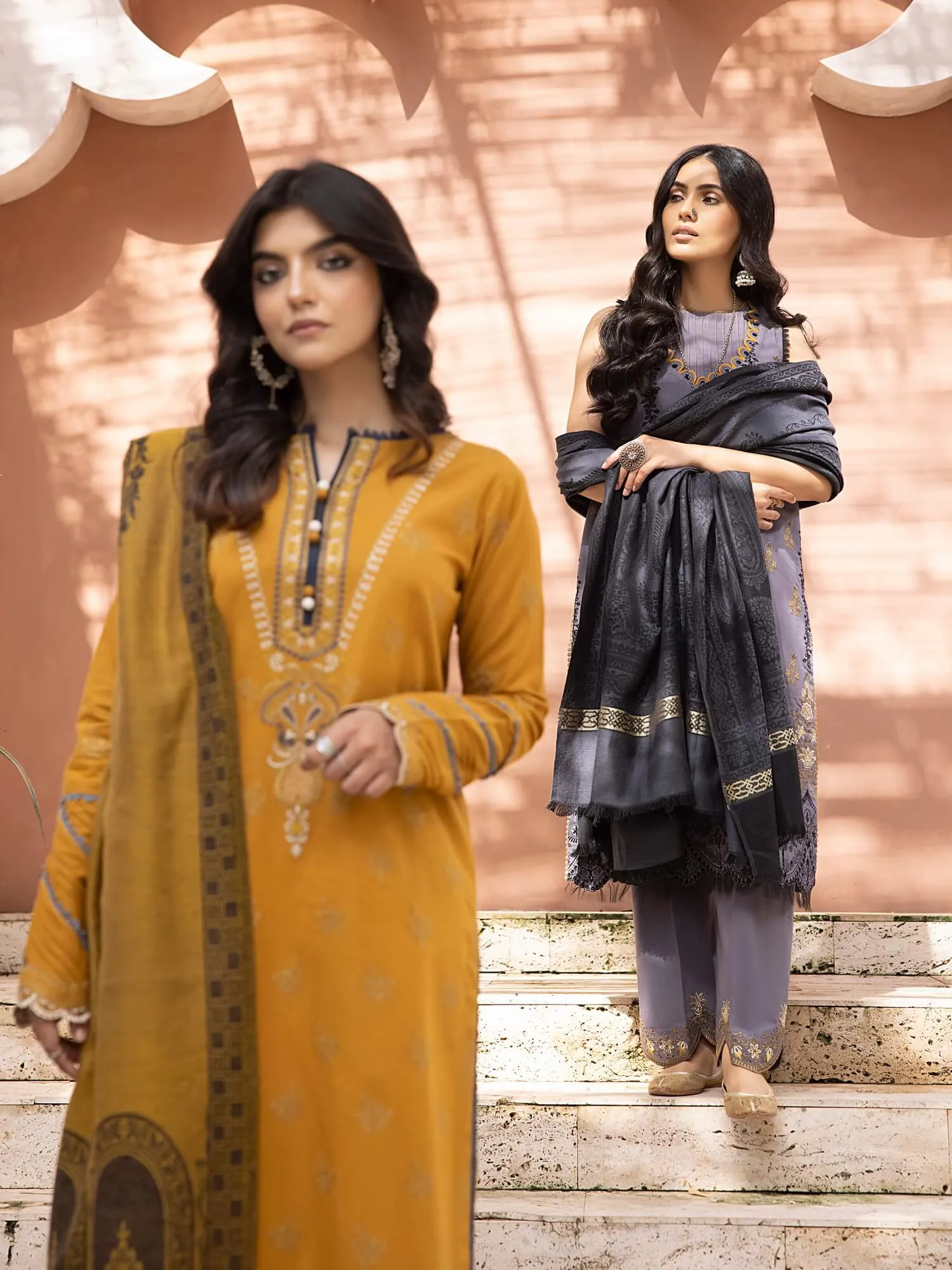 ELAK by Humdum Unstitched Embroidered Khaddar 3Pc Suit EL-04