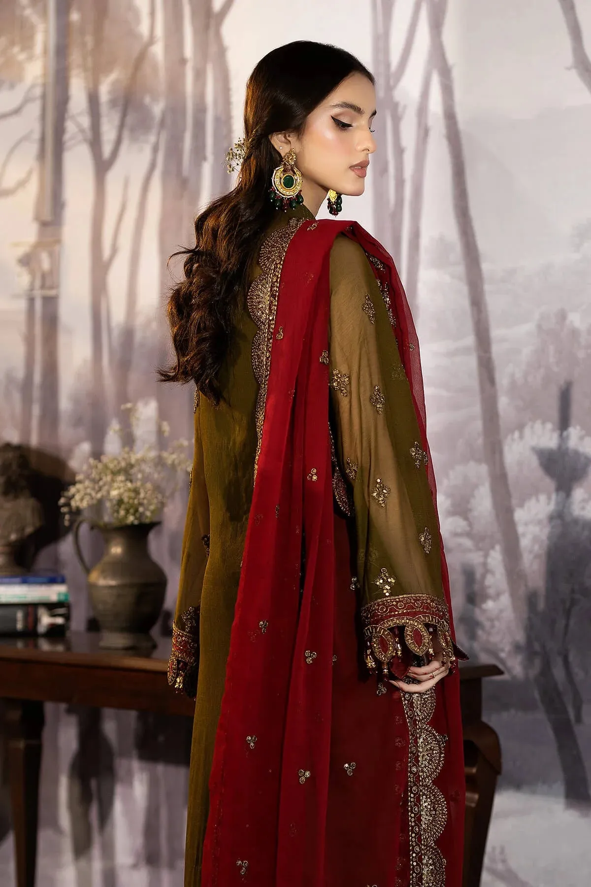 Enliven Majestic by Imrozia Premium Unstitched Chiffon 3Pc Suit M-67 Julieta