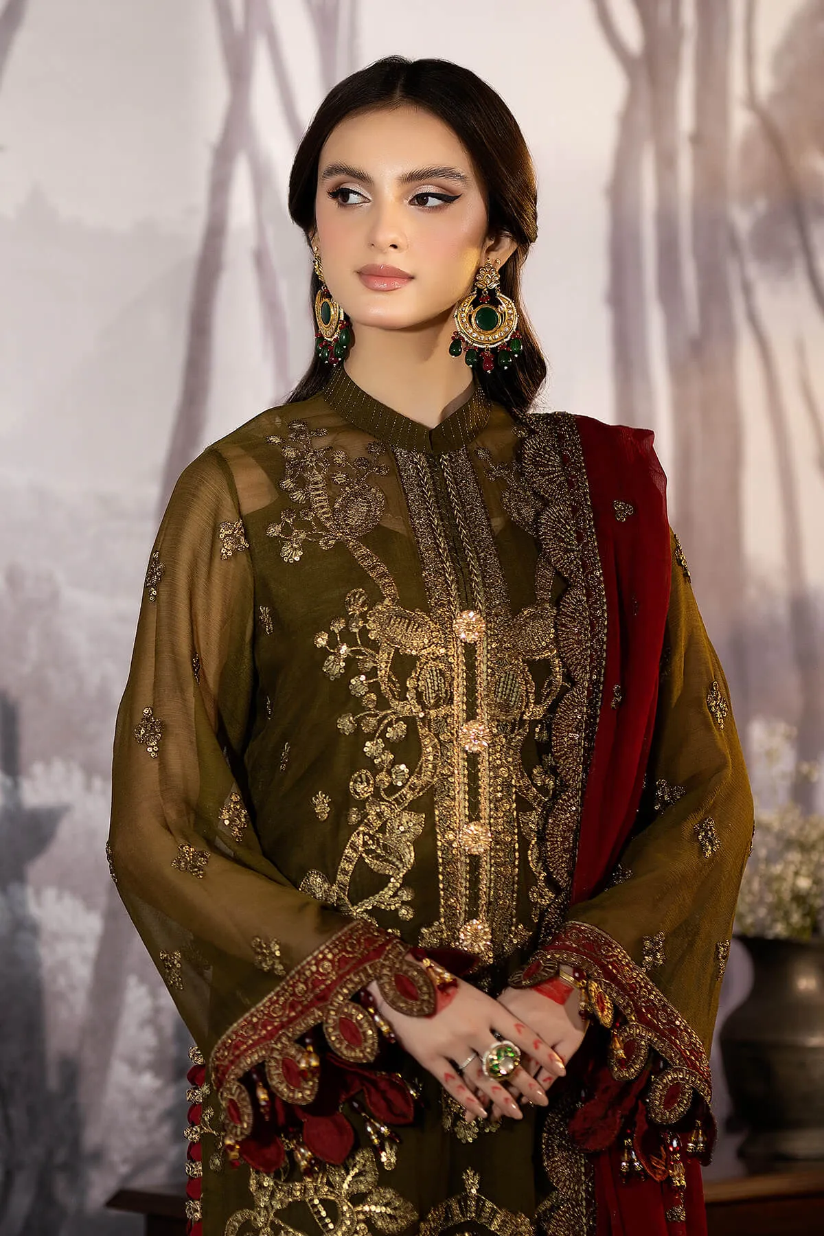 Enliven Majestic by Imrozia Premium Unstitched Chiffon 3Pc Suit M-67 Julieta