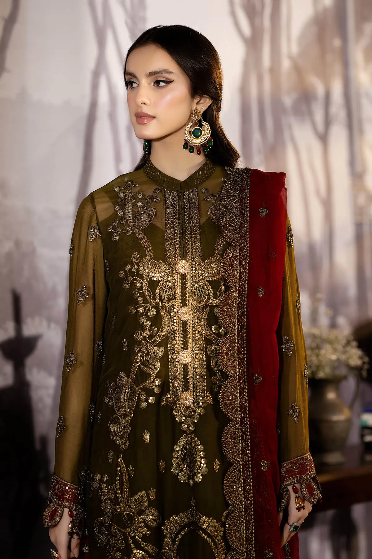 Enliven Majestic by Imrozia Premium Unstitched Chiffon 3Pc Suit M-67 Julieta