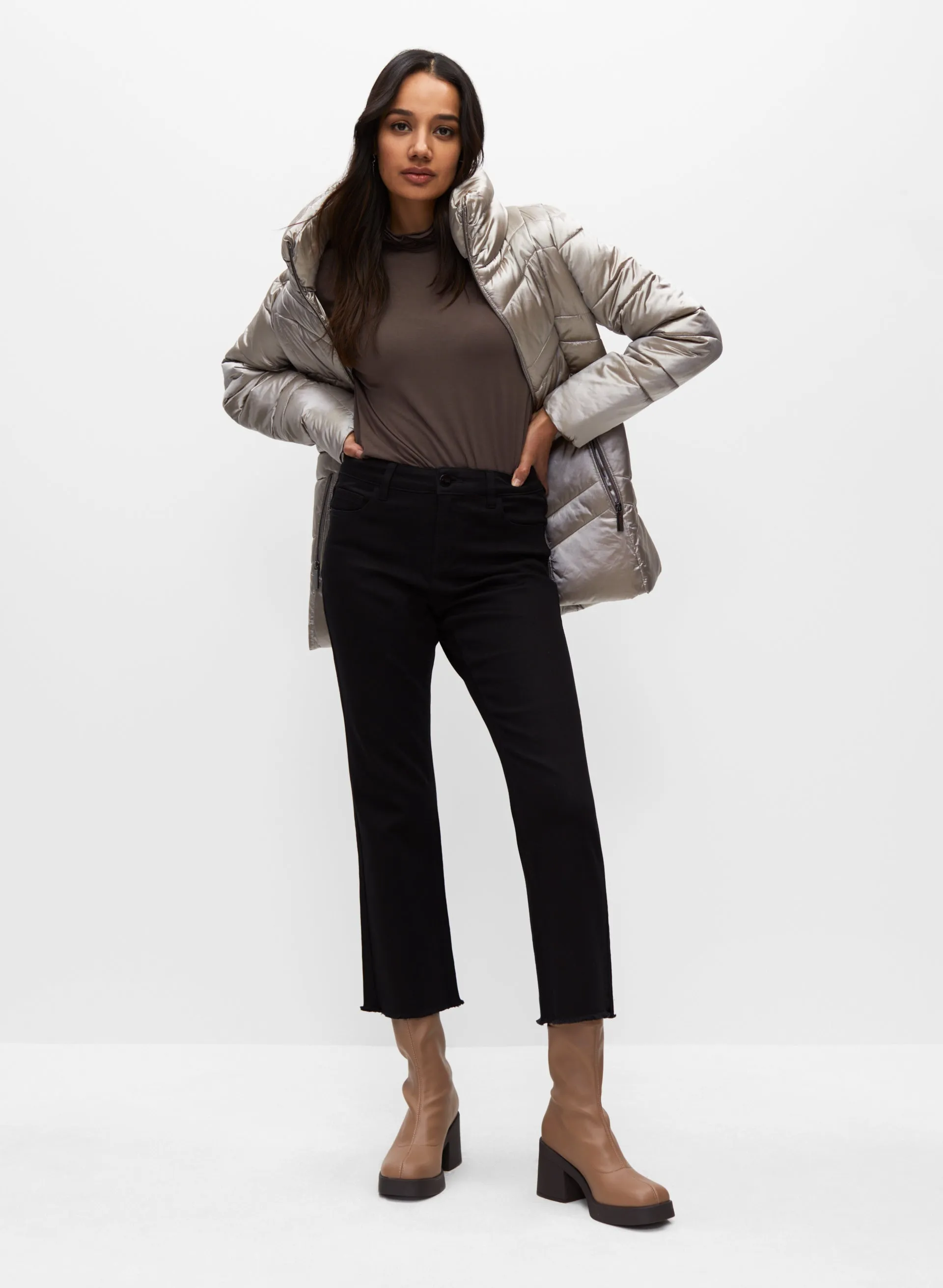 Essential Ruffle Edge Turtleneck Top